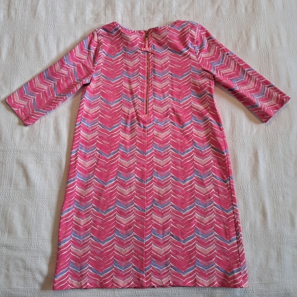 Vineyard Vines girls size Small or 7/8 3/4 sleeve water color whale tale dress - Picture 5 of 6